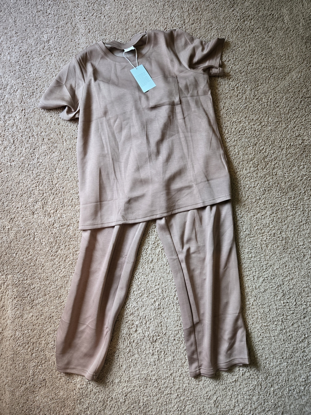 WIHOLL Taupe 2-Piece Loungewear Set - M NWT